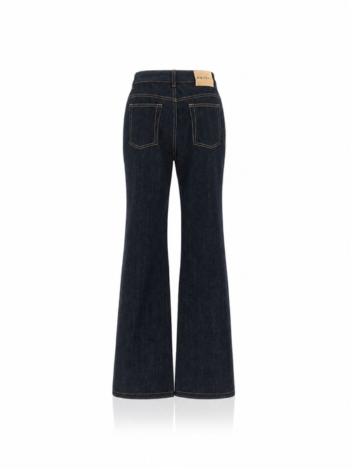 Alexander McQueen High Rise Flared Denim Jeans