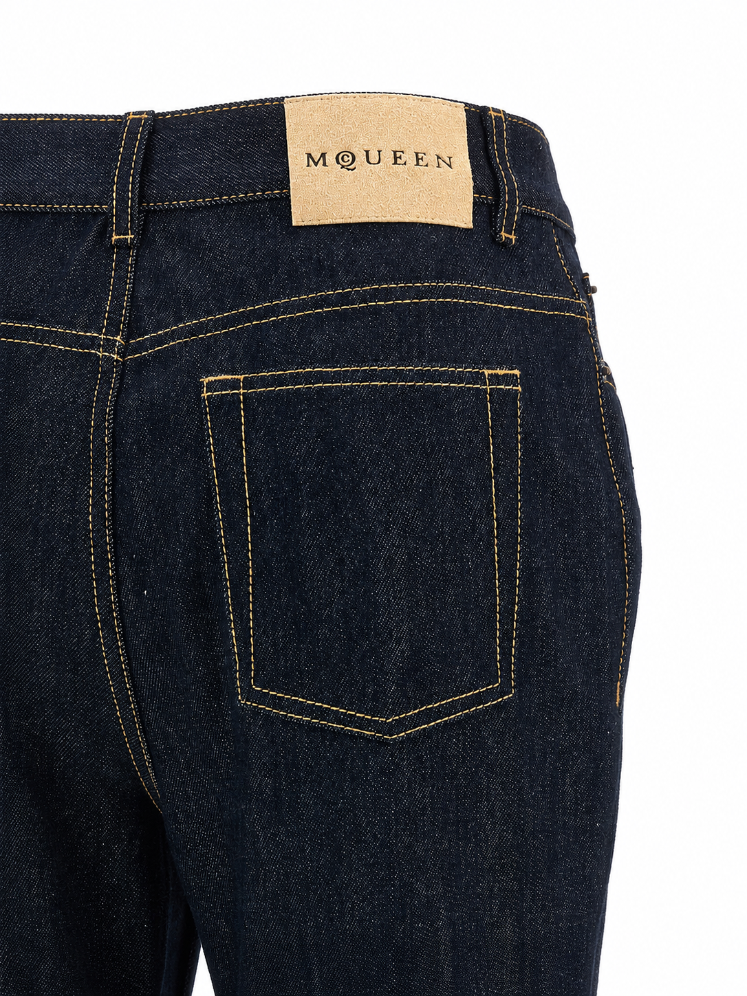 Alexander McQueen High Rise Flared Denim Jeans