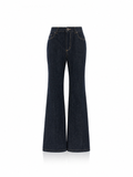 Alexander McQueen High Rise Flared Denim Jeans