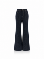 Alexander McQueen High Rise Flared Denim Jeans
