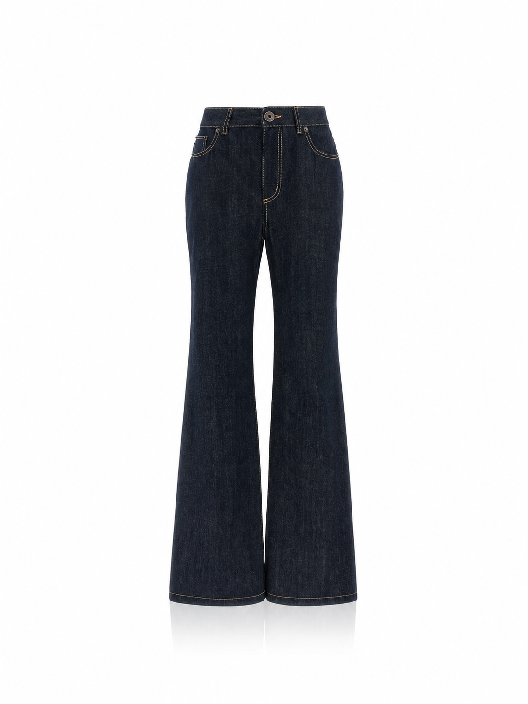 Alexander McQueen High Rise Flared Denim Jeans