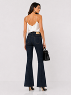 Alexander McQueen High Rise Flared Denim Jeans