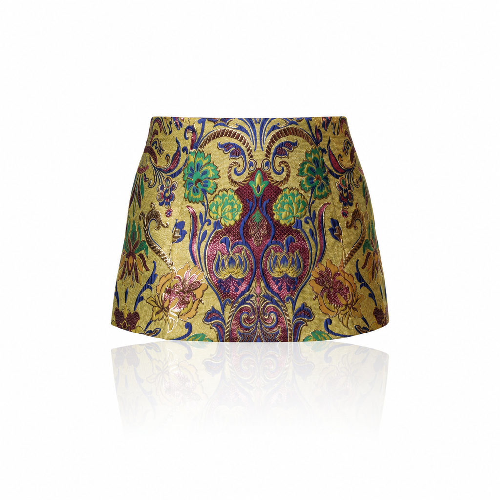 Dolce & Gabbana Floral Jacquard Mid-Waist Mini Skirt