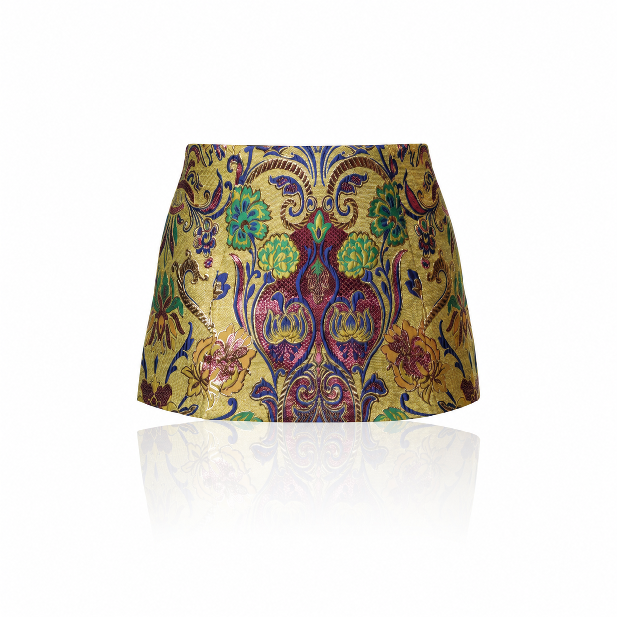 Dolce & Gabbana Floral Jacquard Mid-Waist Mini Skirt