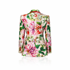 Dolce & Gabbana Floral Silk Double-Breasted Blazer