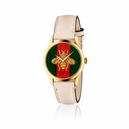 Gucci G-Timeless "Le Marché des Merveilles" Bee Leather Watch (YA1264128)