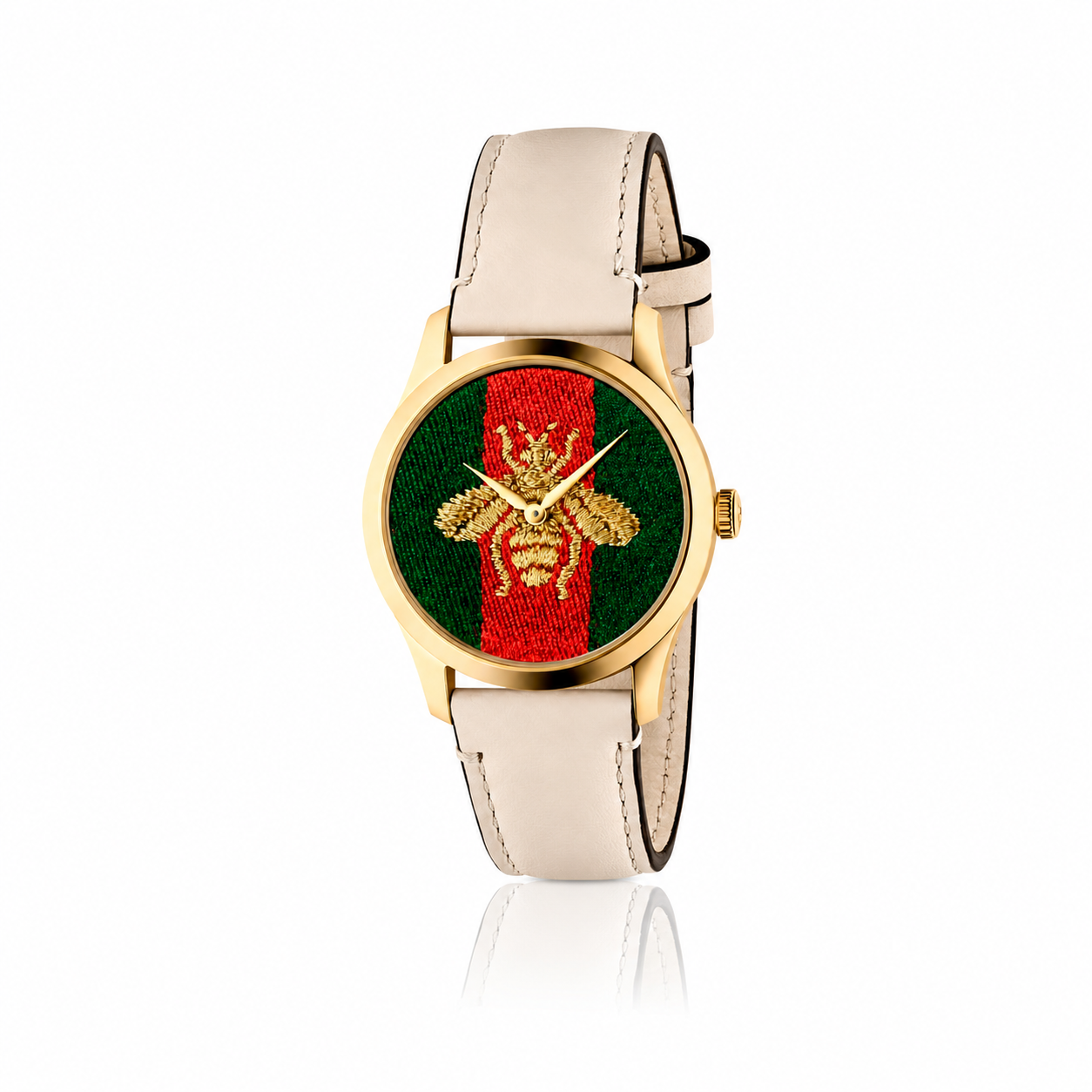 Gucci G-Timeless "Le Marché des Merveilles" Bee Leather Watch (YA1264128)