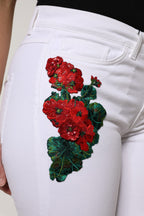 Dolce & Gabbana GIRLY Floral Denim Jeans