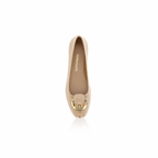 Ferragamo Gancini Ballet Beige Flats