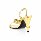 Versace Gianni Metallic Gold Leather Heels
