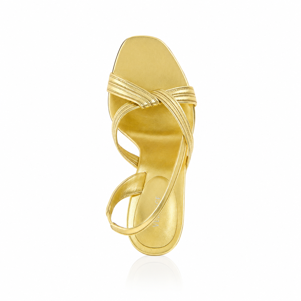 Versace Gianni Metallic Gold Leather Heels
