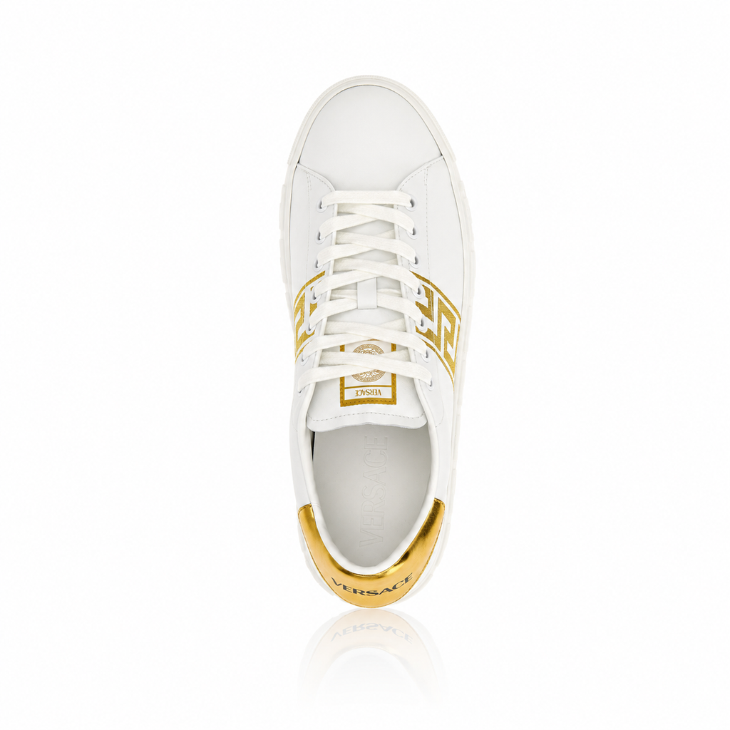 Versace Gold Greca Embroidery Sneakers