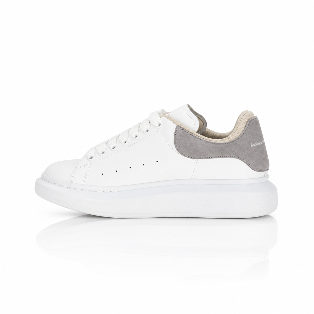 Alexander McQueen Grey Suede Tab Sneakers