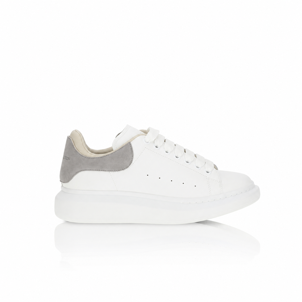 Alexander McQueen Grey Suede Tab Sneakers