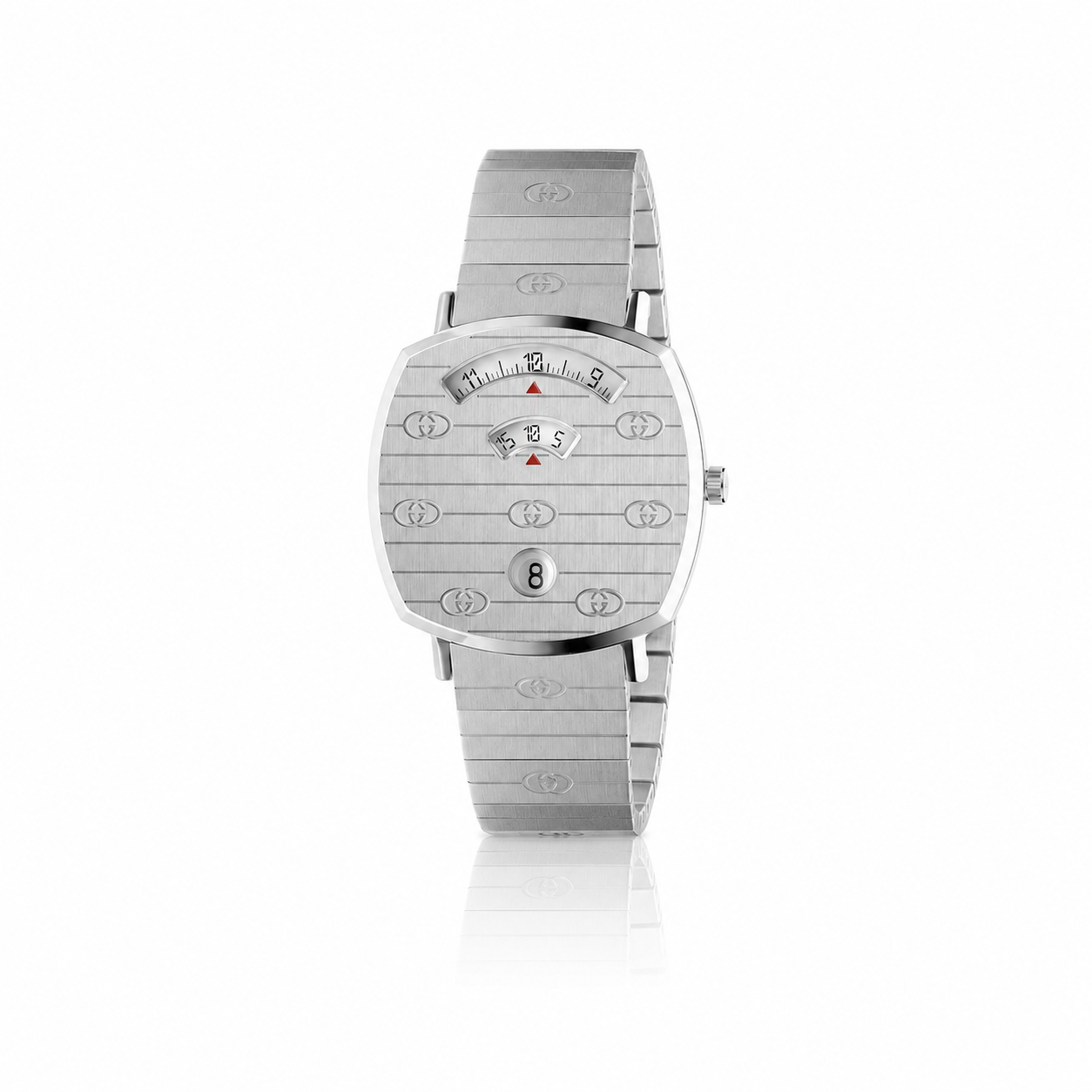 Orologio elegante Gucci in acciaio inossidabile grigio
