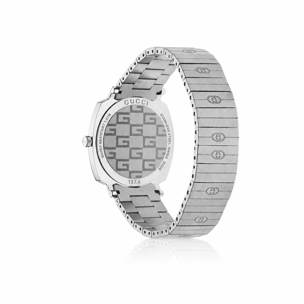 Orologio elegante Gucci in acciaio inossidabile grigio