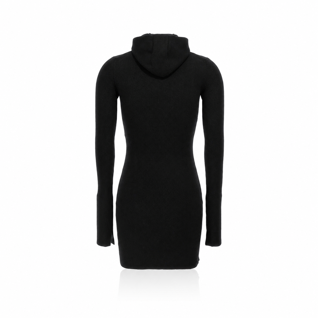 Fendi Hooded Wool-Silk Mini Dress