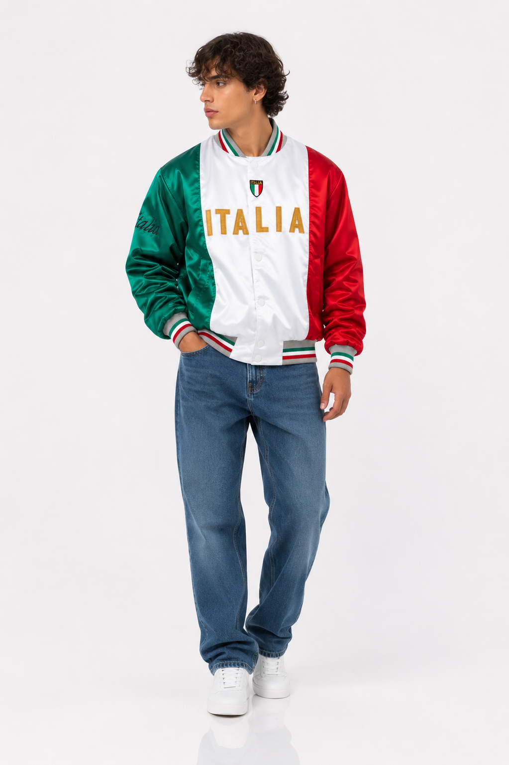 Giacca Bomber Abbottonata Multicolor Italia Dolce & Gabbana