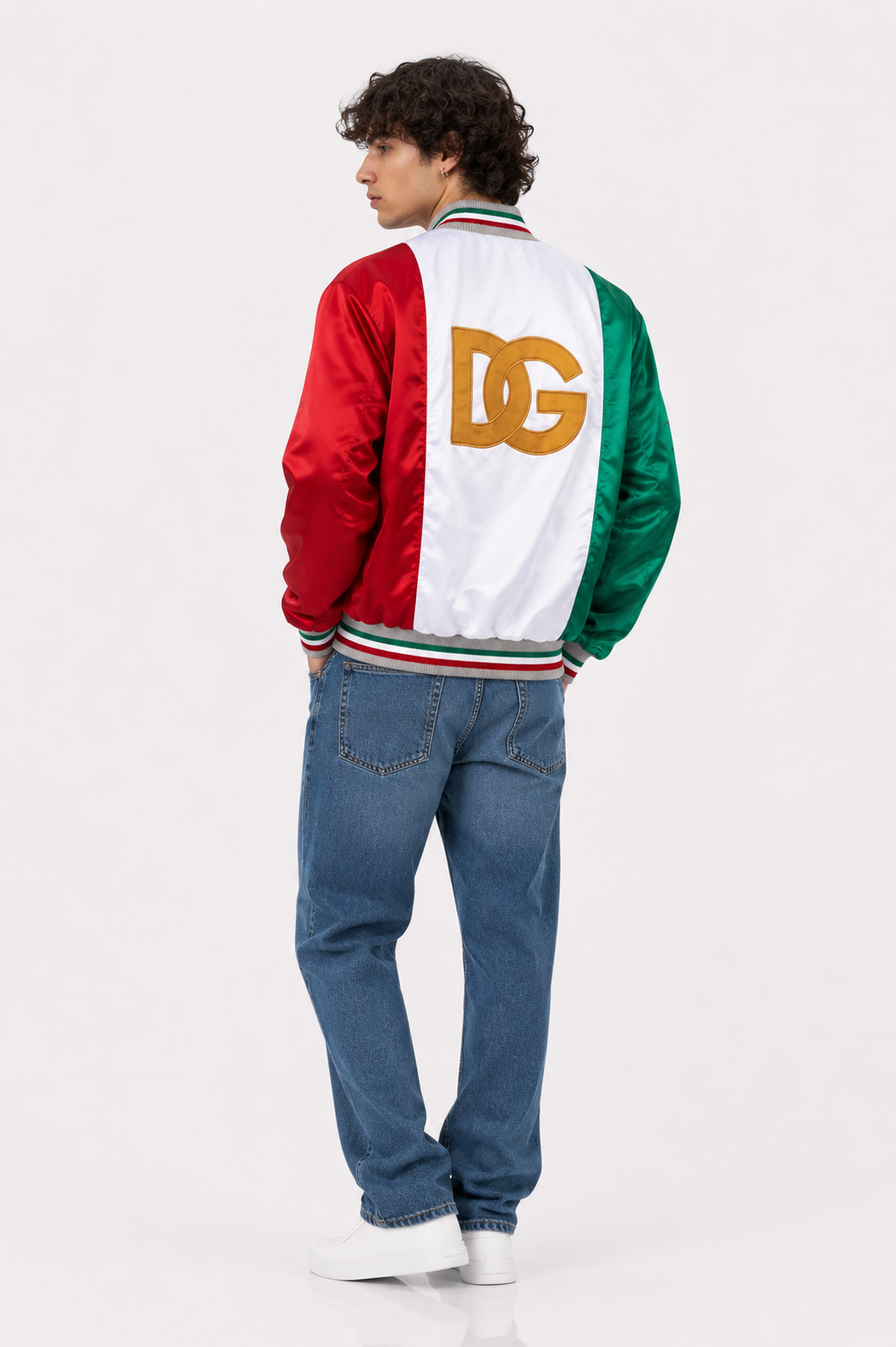 Giacca Bomber Abbottonata Multicolor Italia Dolce & Gabbana
