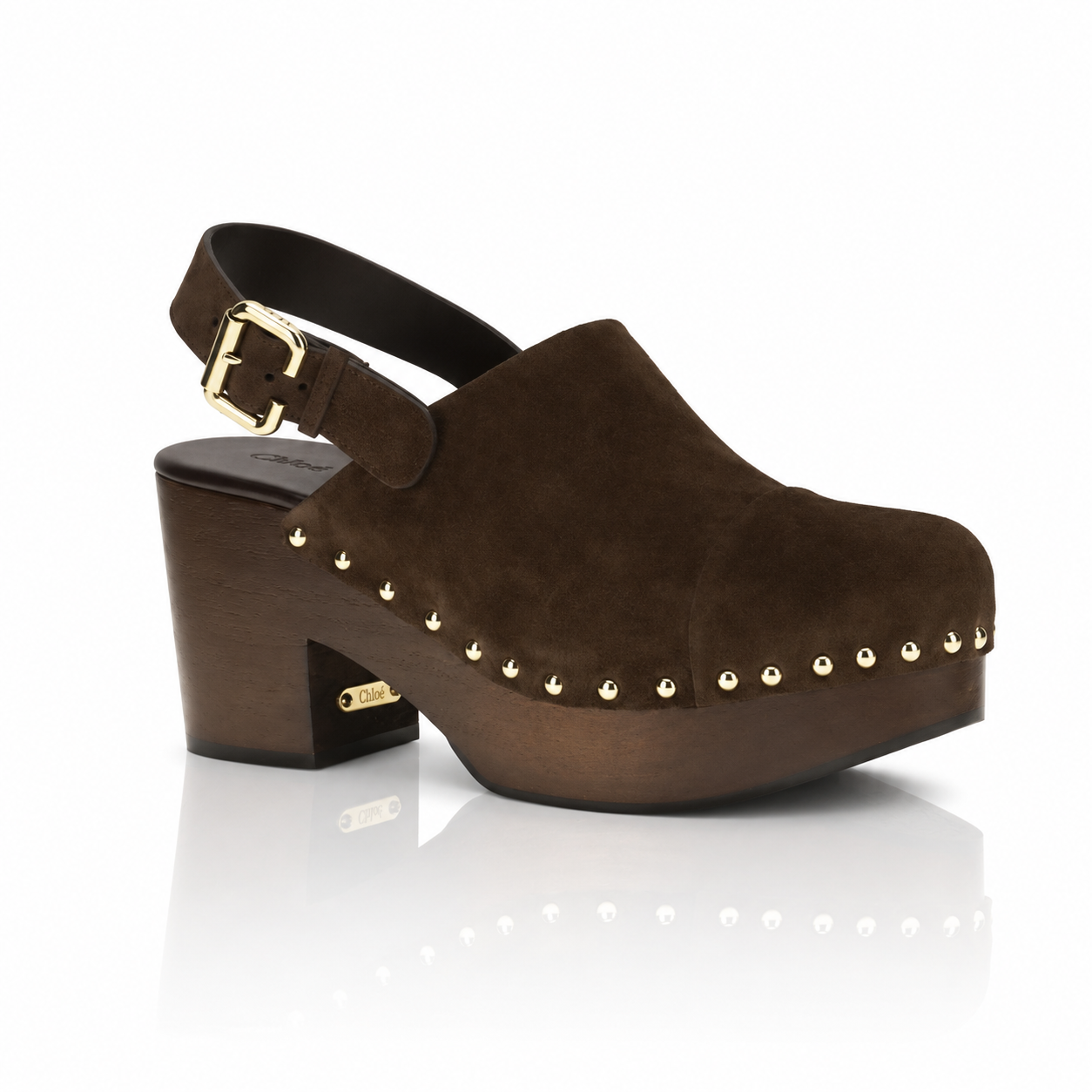 Chloé Jeannette Suede Wedge Clogs