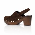 Chloé Jeannette Suede Wedge Clogs