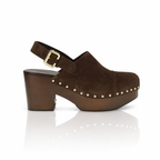 Chloé Jeannette Suede Wedge Clogs