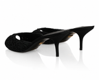 Dolce & Gabbana Keira Black Cordonetto Lace Heel Sandals