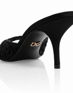Dolce & Gabbana Keira Black Cordonetto Lace Heel Sandals