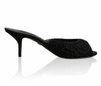 Dolce & Gabbana Keira Black Cordonetto Lace Heel Sandals
