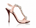 Dolce & Gabbana Keira Crystal Pink Satin Heels