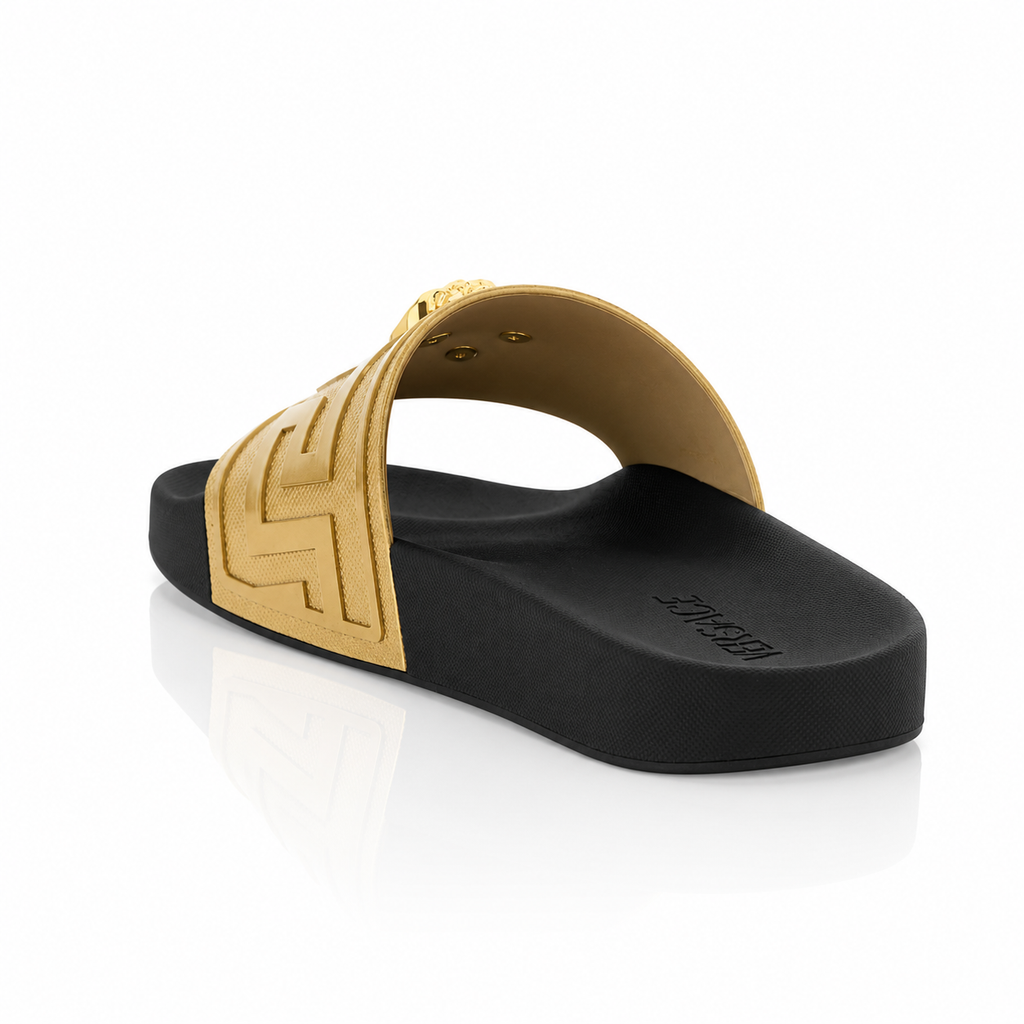 Versace La Medusa Gold Slides