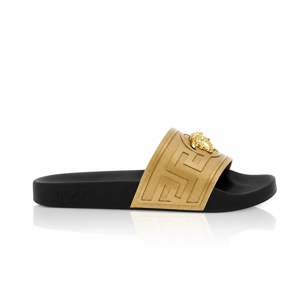 Versace La Medusa Gold Slides