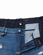Jeans Denim da Uomo Dolce & Gabbana in Cotone Blu Strappato