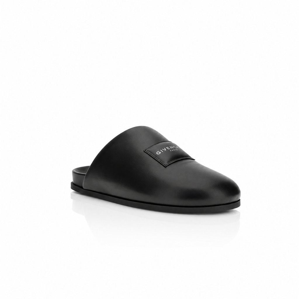 Givenchy Black Logo Patch Mules