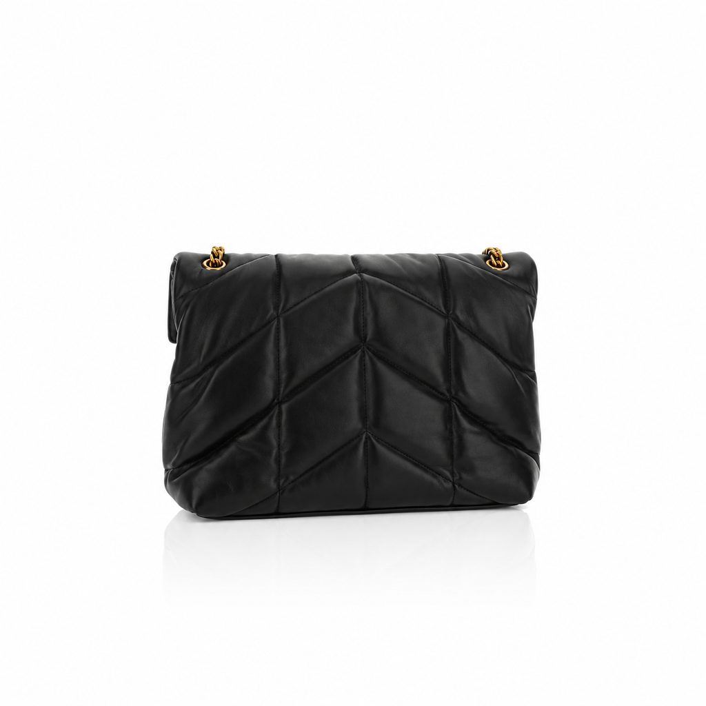 Saint Laurent LouLou Puffer Black Shoulder Bag