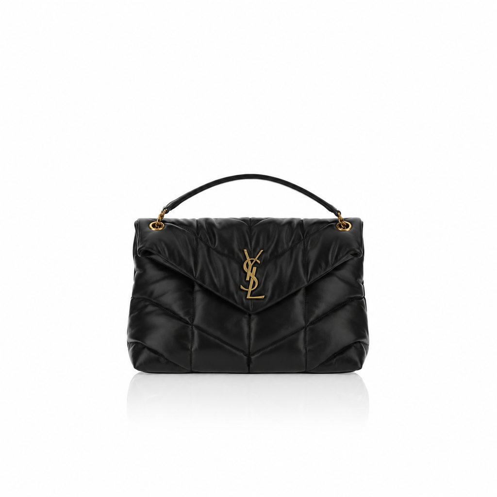 Saint Laurent LouLou Puffer Black Shoulder Bag