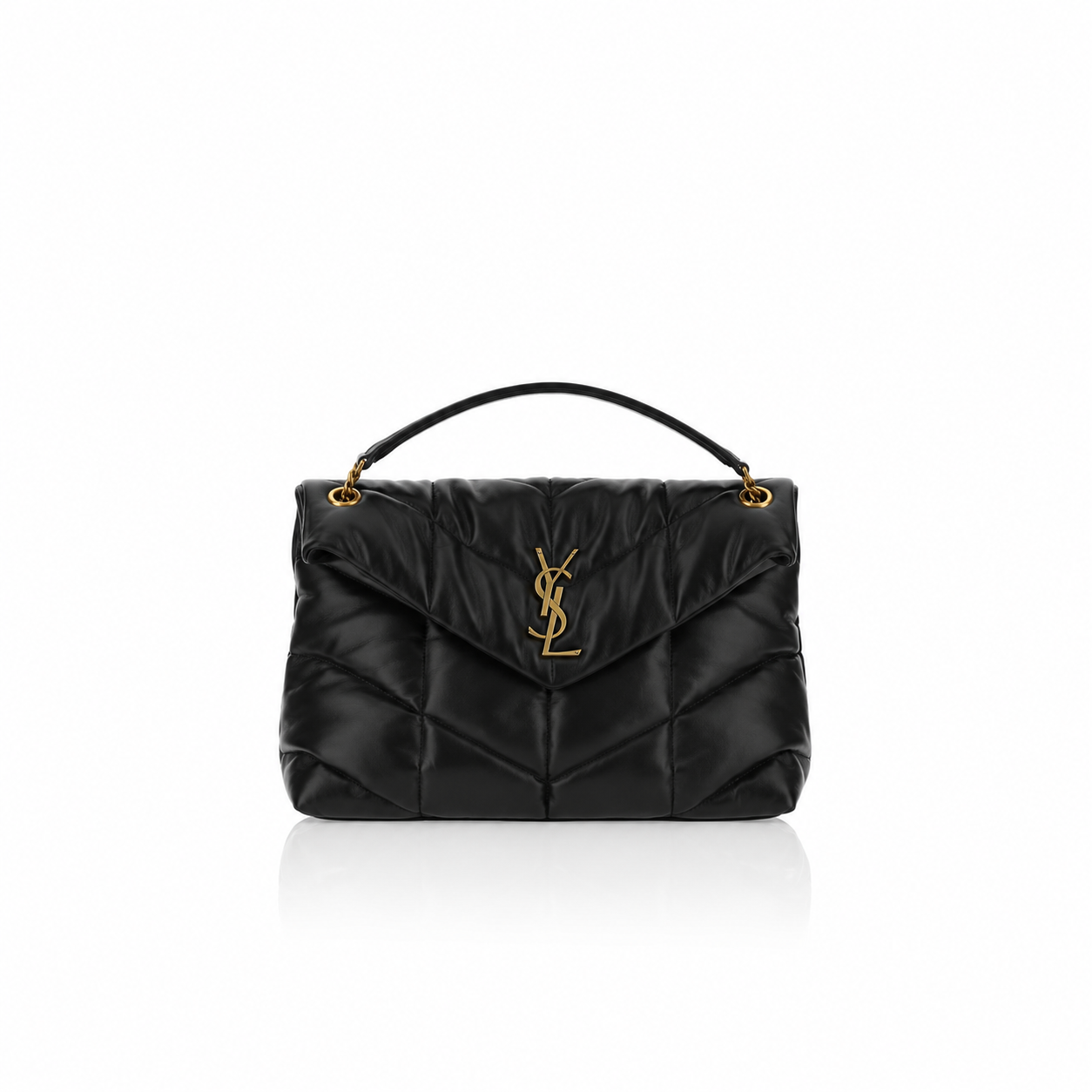 Saint Laurent LouLou Puffer Black Shoulder Bag