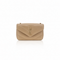 Borsa a Spalla Saint Laurent Beige in Agnello Ovis Aries Aries