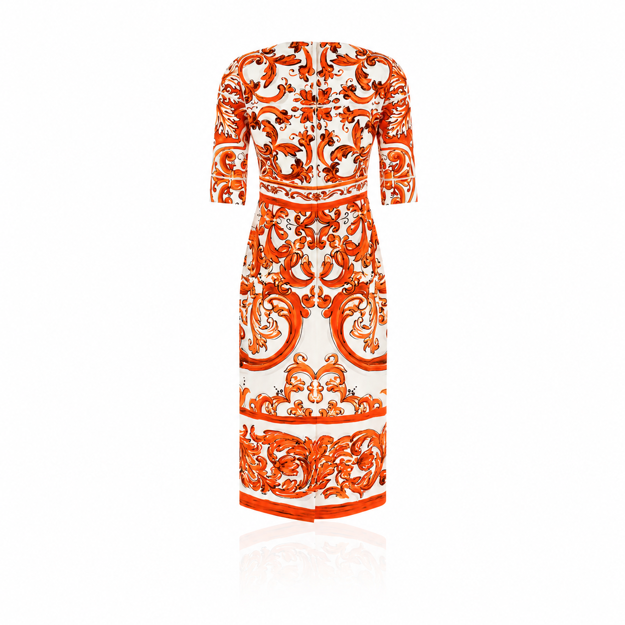 Dolce & Gabbana Majolica Silk Midi Dress