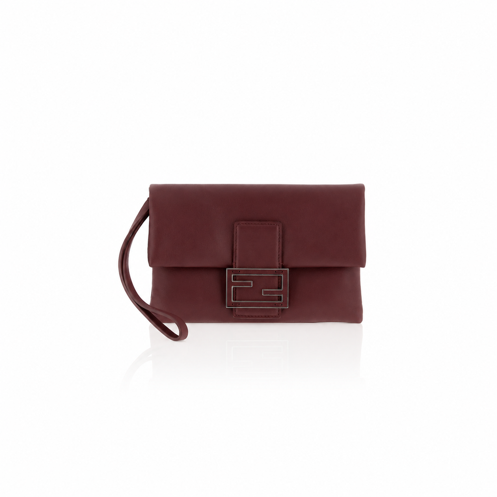 Fendi Mamma Baguette Pouch Burgundy