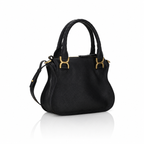Chloé Small Marcie Black Grained Leather