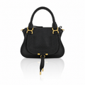Chloé Small Marcie Black Grained Leather