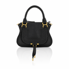 Chloé Small Marcie Black Grained Leather