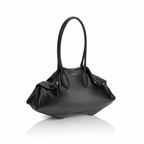 Borsa a tracolla Alexander McQueen in pelle di vitello nera Bos Taurus