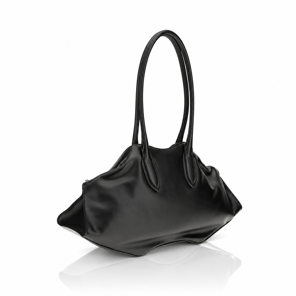Borsa a tracolla Alexander McQueen in pelle di vitello nera Bos Taurus
