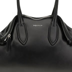 Borsa a tracolla Alexander McQueen in pelle di vitello nera Bos Taurus