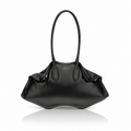 Borsa a tracolla Alexander McQueen in pelle di vitello nera Bos Taurus