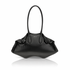 Borsa a tracolla Alexander McQueen in pelle di vitello nera Bos Taurus
