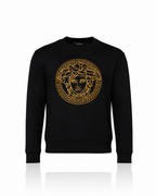 Versace Medusa Embroidery Black Sweater