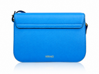 Versace La Medusa Cerulean Blue Leather Crossbody Bag